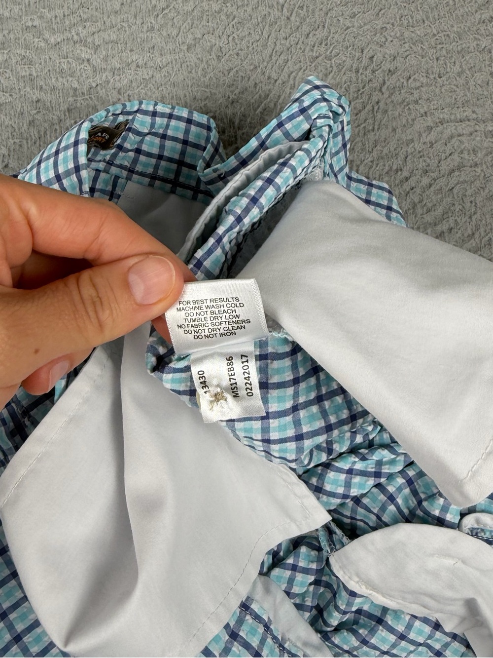 Peter Millar Crown Sport Short Mens 34 Blue Plaid Performance Seersucker Golf - Picture 11 of 11